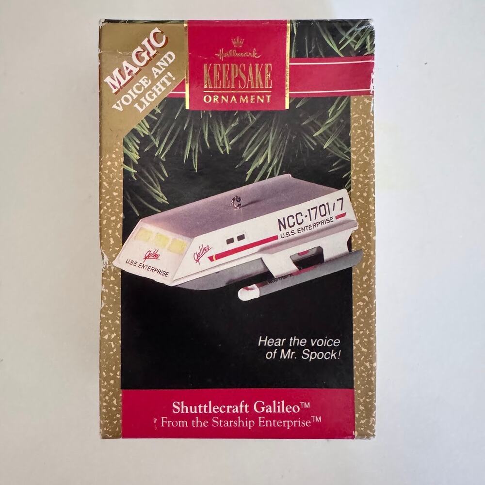 Hallmark Star Trek Keepsake Magic Ornament Shuttlecraft Galileo Mr. Spock 1992